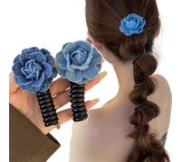 4 Pieces No Damage Soft Elastic Spiral Hair Ties for Thin Hair, Spiral Hair Ties for Women & Girls, Soft Elastic Spiral Hairs Ties (#3)