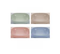 4 Pieces of Wheat Straw Plate, Environmentally Friendly and Healthy / Non-Toxic, Multi-Functional Plate, Not Easy To Break, Square