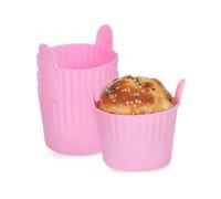 4 pieces silicone muffin molds for air fryer, reusable cupcake forms, easy to use, stackable, suitable for muffins and pudding, BPA. Ref: 1879