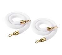 4 Piedi Bianco Velluto Stanchion Corda,2pz Folla Controllo Barriera Corda,Oro