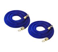4 Piedi Blu Velluto Stanchion Corda,2pz Folla Controllo Barriera Corda,Oro