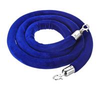 4 Piedi Blu Velluto Stanchion Corda,Folla Controllo Barriera Corda,Argento