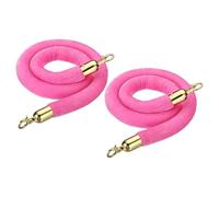 4 Piedi Corda per Stanchion in Velluto,2 Pacchi Folla Controllo Barriera Corda con Moschettoni,Corda per Barriera per I Pali Divisori per Dell'hotel,Barriera di Sicurezza in Corda (Color:Rosa)