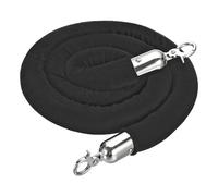4 Piedi Nero Velluto Stanchion Corda,Folla Controllo Barriera Corda,Argento