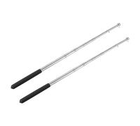 4 Piedi Telescopiche Portatile Aste Portabandiera,2pz Inossidabile Acciaio,Nero