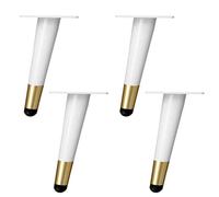4 piedini a cono in metallo, 45 cm, regolabili, per mobili, divani, tavoli, armadi, eleganti finiture dorate e bianche, soluzione moderna per la decorazione della casa