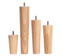 4 piedini di ricambio in legno per divano, letto, armadio, tavolino da caffè, gambe del tavolo della metà del secolo, colore legno M6 M8 M10 vite inclusa
