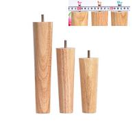 4 piedini di ricambio per divano in legno metà secolo per divano letto armadio tavolino colore legno M6 M8 M10 vite pelliccia componente
