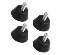 4 piedini in gomma antiscivolo per torni per lavorazione del legno, filettatura M8, cuscinetti ammortizzanti compatibili con serie 10181218, kit di montaggio per gambe tornio