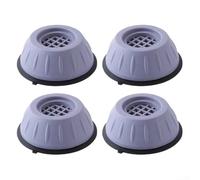4 piedini in gomma per lavatrice e mobili, ammortizzanti, antivibrazioni, protezioni per aumentare l'altezza, colore grigio, 20 x 8 x 4 cm, facili da installare per asciugatrice e frigorifero
