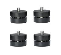 4 piedini per altoparlanti audio HiFi, ammortizzatori anti-shock, piedini isolanti per altoparlanti, lettore CD, amplificatore di potenza, giradischi in vinile (nero)