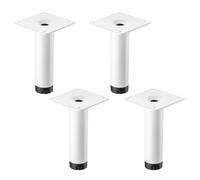 4 piedini per mobili SOTECH LIMA Altezza 100 mm, Ø 25 mm Regolabili in altezza 10 mm bianco opaco Piedini per vetrine Piedini per zoccoli Piedini per mobili