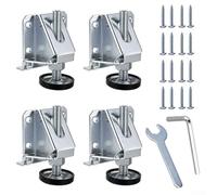 4 piedini regolabili per gambe di mobili, resistenti, con dadi di bloccaggio per un supporto sicuro e stabile di armadi, tavoli e sedie