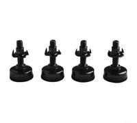 4 piedini regolabili resistenti per mobili, piedini di livellamento in acciaio al carbonio con filettatura 3/8-16 con gamma di regolazione dell'altezza e feltrini per tavoli, armadi e sedie