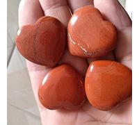 4 pietre di cristallo naturale di cuori di quarzo attirano l'amore adatto for la casa (Color : Red Jasper)