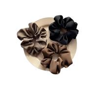 4 Piezas Coleteros Satén Cabello,Más Suaves Que la Seda, No Dañan el Cabello,Gomas Pelo Seda,Multicolor Satén Scrunchies Suave,Bandas elásticas Satén suaves,para Mujeres