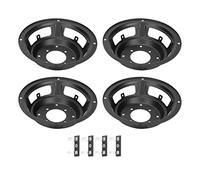 4 piezas de soporte para bocinas de 6,5 pulgadas, marco de bocina de subwoofer de hierro con pestaña de soldadura en la base para la construcción y reparación de bocinas, soporte