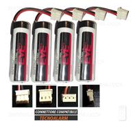 4 pile batterie allarme tecnoalarm 3,6V 2700mAh console rilevatore trasmettitore