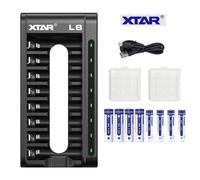 4 pile litio AA 1,5v ricaricabili 3300mWh + 4 AAA 1200mWh +caricabatterie XTAR