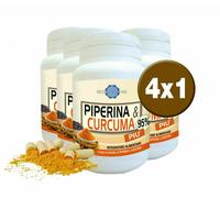 4 PIPERINA e CURCUMA Più 95%, OFFERTA 240 capsule x 4 mesi Alta titolazione PLU