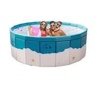 4. Piscina per bambini in famiglia gonfiabile-piscina rotonda da 120 "gigante per bambini e adulti | Vinile per impieghi pesanti, multiuso per animali domestici, scivolo d'acqua, feste sul cortile, in