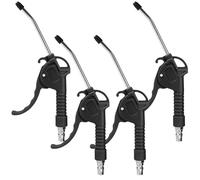 4 pistole ad aria compressa Pro con attacco IG da 1/4", ugello da 105 mm, per la pulizia di precisione di macchine/cavità, pistola ad aria, max. 10 bar, colore nero