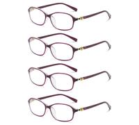 4 Pk da Donna Blu Luce Blocco Occhiali da Lettura per Computer Carta Lavoro