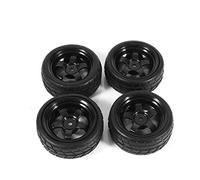 4 pneumatici in gomma nera con cerchi per auto RC HPI HSP 1:10 da strada, set di pneumatici di ricambio ad alta aderenza con inserti per pneumatici, ricambi durevoli e resistenti