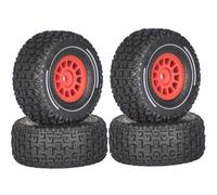 4 pneumatici in gomma RC 65 x 28,5 mm mozzo esagonale 12 mm RC parti di ricambio per ARRMA 1/14 Mojave GROM RC auto (rosso)