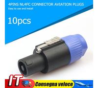 4-Pole 4Pin NL4FC Connector Ohm Plug Speaker Audio Cable Wire Plug Adapter IT