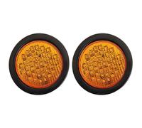 4 " Pollici Rotondo 40 LED Stop Giro Signal Coda Luci Kit Rosso Bianco Ambra