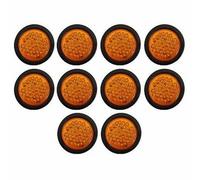 4 " Pollici Rotondo 40 LED Stop Giro Signal Coda Luci Kit Rosso Bianco Ambra