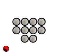 4 " Pollici Rotondo 40 LED Stop Giro Signal Coda Luci Kit Rosso Bianco Ambra