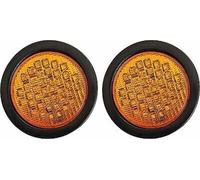 4 " Pollici Rotondo 40 LED Stop Giro Signal Coda Luci Kit Rosso Bianco Ambra