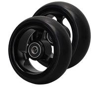 4 Pollici Ruote Anteriori di Ricambio per Carrozzina disabili, Ruota in PU Antiscivolo per Sedia a rotelle Sportiva, mozzo in Alluminio, Non marcatura, 2 Pezzi (Color : Zwart, Size : 100mm/4in)