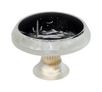 4 pomelli a forma di cactus luna, con viti di 2 dimensioni, maniglie trasparenti per cassetti, armadi, porte, per cassettiere e cucina, armadio da bagno, ufficio