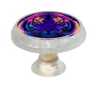 4 pomelli a forma di tigre fluo con viti di 2 dimensioni, maniglie trasparenti per cassetti, armadi, porte, per cassettiere e cucina, armadio da bagno, ufficio