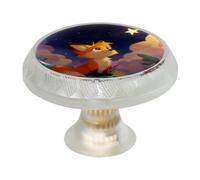 4 pomelli a forma di volpe con viti di 2 dimensioni, maniglie trasparenti per cassetti, armadi, porte, per cassettiere e cucina, armadio da bagno, ufficio