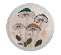 4 pomelli a fungo rotondi bianchi da 35 mm, per cassetti e cassettiere, maniglie per ante di armadietti, maniglie per porte e maniglie, per armadi, decorazioni per la casa, guardaroba