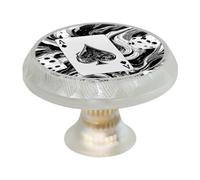 4 pomelli a vanga per cassetti, maniglie trasparenti per armadietti da cucina, pomelli rotondi per porte di mobili da 35 mm