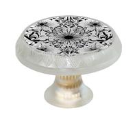 4 pomelli astratti a margherita per armadietti, pomelli rotondi per cassetti da 35 mm, maniglia trasparente a foro singolo, con viti, per armadi da cucina, bagno, decorazione per la casa