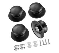 4 pomelli di ricambio for coperchi di pentole da cucina, colore nero, for pentole, multiuso, accessorio for la casa