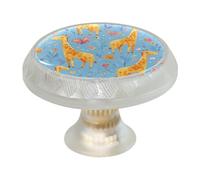 4 pomelli divertenti a forma di giraffa con viti di 2 dimensioni, maniglie trasparenti per cassetti, armadi, porte, per cassettiere e cucina, armadio da bagno, ufficio