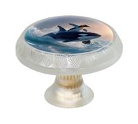 4 pomelli per armadietti a forma di balena pinguino, pomelli di alta qualità per cassetti e porte, maniglie rotonde con viti, per mobili da cucina e camera da letto