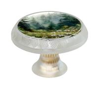 4 pomelli per armadietti a forma di margherita con viti di 2 dimensioni, maniglie trasparenti per cassetti, armadi, porte, per cassettiere e cucina, armadio da bagno, ufficio