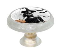 4 pomelli per armadietti a forma di strega, di alta qualità, per porte e cassetti, maniglie rotonde con viti, per mobili da cucina e camera da letto