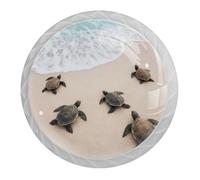 4 pomelli per armadietti a forma di tartarughe marine con viti di 2 dimensioni, 35 mm, bianche, rotonde, per cassetti, armadi, porte, per cucina e cassettiera, armadio da bagno, ufficio