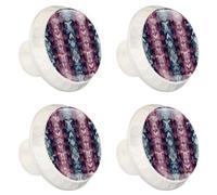 4 pomelli per cassetti a stelle e girandole a strisce verticali da 35 mm, base bianca, pomelli per cassettiera, armadio, porta, armadio, maniglie per cucina, camera da letto, armadio
