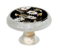 4 pomelli per cassetti e armadietti con foglia dorata, maniglie trasparenti per armadietti da cucina, pomelli rotondi per porte di mobili da 35 mm