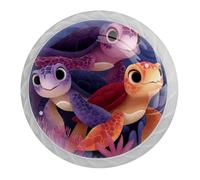 4 pomelli rotondi bianchi per cassetti e cassettiere a forma di tartarughe, 35 mm, a foro singolo, per armadietti, maniglie per porte e maniglie, per decorare la casa, armadio, armadio